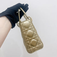 Load image into Gallery viewer, Lady Dior gold mini, gold hdw