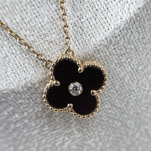 Load image into Gallery viewer, Van Cleef & Arpels VCA limited edition 2016 black onyx, rose gold holiday pendant.