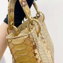 Load image into Gallery viewer, Lady Dior rare exotic snakeskin mini, gold hdw.