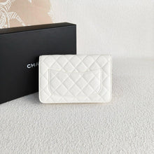 Load image into Gallery viewer, Chanel pearl crush (adjustable strap) wallet on chain woc white with gold hdw