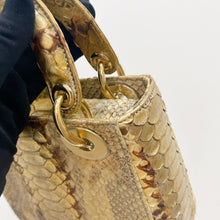 Load image into Gallery viewer, Lady Dior rare exotic snakeskin mini, gold hdw.