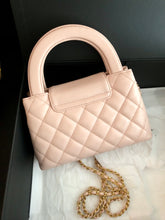 Load image into Gallery viewer, Chanel Light pink calfskin Kelly (larger size) with aged gold hdw