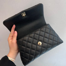 Load image into Gallery viewer, Chanel black coco handle small, gold hdw