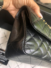 Load image into Gallery viewer, Chanel black caviar medium classic flap, gold hdw
