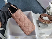 Load image into Gallery viewer, Lady Dior small fard Cannage lambskin, with gold hdw