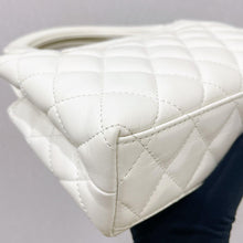 Load image into Gallery viewer, Chanel white Kelly Nano, crinkled shiny calfskin with aged gold hdw