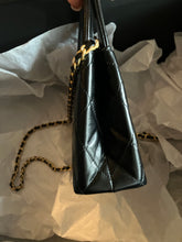 Load image into Gallery viewer, Chanel black Kelly shopper nano (larger size) in shiny crinkled calfskin, gold hdw