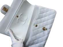 Load image into Gallery viewer, Chanel rare white caviar medium classic double flap, gold hdw 14 series