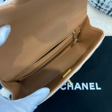 Load image into Gallery viewer, Chanel 23p beige / caramel two tone mini lambskin with gold hardware