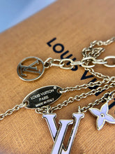 Load image into Gallery viewer, Louis Vuitton iconic pink enamel and brass necklace