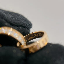 Load image into Gallery viewer, Cartier 18K rose gold double rings love pendant, half-paved diamond