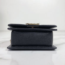 Load image into Gallery viewer, Chanel black caviar mini boy bag, chip with light gold hdw