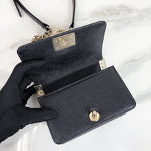 Load image into Gallery viewer, Chanel black caviar mini boy bag, chip with light gold hdw