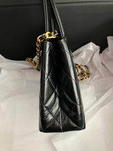 Load image into Gallery viewer, Chanel black Kelly shopper nano (larger size) in shiny calfskin, gold hdw