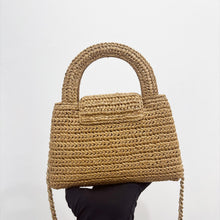 Load image into Gallery viewer, Chanel 26C Raffia Large Kelly, with gold hdw