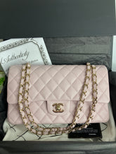 Load image into Gallery viewer, Chanel 21s pink caviar medium classic flap, light gold champagne hdw