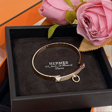Load image into Gallery viewer, Hermes CDC 18K rose gold bangle with diamonds, SH