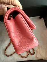 Load image into Gallery viewer, Chanel 18s pearly pink caviar mini rectangular, light gold hdw