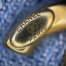Load image into Gallery viewer, Chanel pearl crush denim wallet on chain (WOC), gold hdw