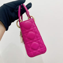 Load image into Gallery viewer, Lady Dior mini in Barbie pink with gold hdw