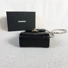 Load image into Gallery viewer, Chanel black caviar phone bag, light gold hdw