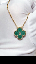 Load image into Gallery viewer, Very rare Van Cleef & Arpels (VCA) 2013 rare green malachite diamond holiday pendant, 18k gold