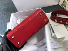 Load image into Gallery viewer, Lady Dior small red lambskin with gold hdw