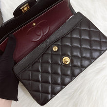 Load image into Gallery viewer, Chanel small black caviar classic flap, gold hdw 26 series