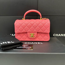 Load image into Gallery viewer, Chanel pink mini caviar with top handle