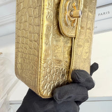 Load image into Gallery viewer, Chanel rare gold crocodile mini, aged gold hdw