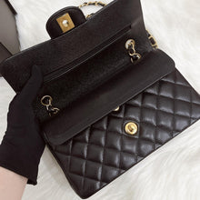 Load image into Gallery viewer, Chanel small black caviar classic flap, gold hdw 26 series