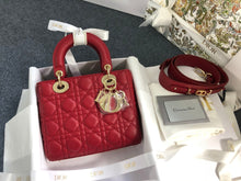 Load image into Gallery viewer, Lady Dior red small, with gold hdw