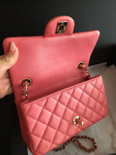 Load image into Gallery viewer, Chanel 18s pearly pink caviar mini rectangular, light gold hdw