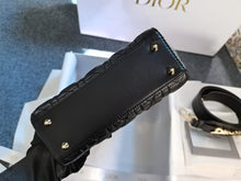 Load image into Gallery viewer, Lady Dior small black with gold hardware.