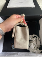 Load image into Gallery viewer, Chanel mini caviar top handle, gold hdw