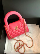 Load image into Gallery viewer, Chanel kelly dark pink fushia, gold hdw