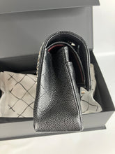 Load image into Gallery viewer, Chanel Black caviar small classic flap, silver hdw
