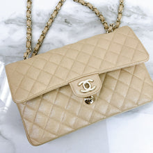 Load image into Gallery viewer, Chanel pearl beige medium caviar, with gold hdw