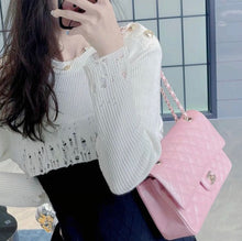 Load image into Gallery viewer, Chanel pearl pink iridescent medium caviar, gold hdw