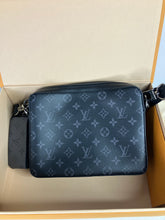 Load image into Gallery viewer, Louis Vuitton men’s trio messenger monogram eclipse