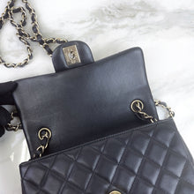 Load image into Gallery viewer, Chanel black mini lambskin, gold hdw 30 series