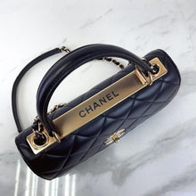 Load image into Gallery viewer, Chanel black small trendy, rose gold hdw
