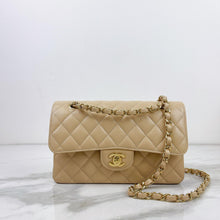 Load image into Gallery viewer, Chanel beige caviar small classic flap gold hdw, 2024