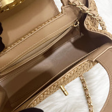 Load image into Gallery viewer, Chanel 26C Raffia Large Kelly, with gold hdw