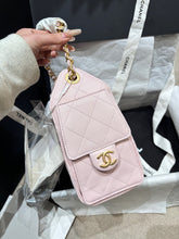 Load image into Gallery viewer, Chanel 26p light pink caviar mini 25 bag, gold hdw
