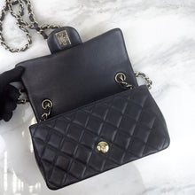 Load image into Gallery viewer, Chanel black mini lambskin, gold hdw 30 series