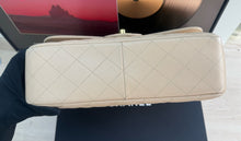 Load image into Gallery viewer, Chanel double flap jumbo beige caviar with gold hardware.
