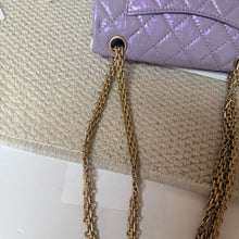 Load image into Gallery viewer, Chanel 24P mini reissue lilac purple, with aged gold hardware