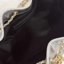 Load image into Gallery viewer, Chanel 25 small in rare silver caviar, aged gold hdw
