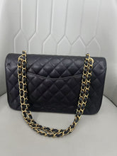 Load image into Gallery viewer, Chanel black medium caviar classic flap, gold hdw 28 series